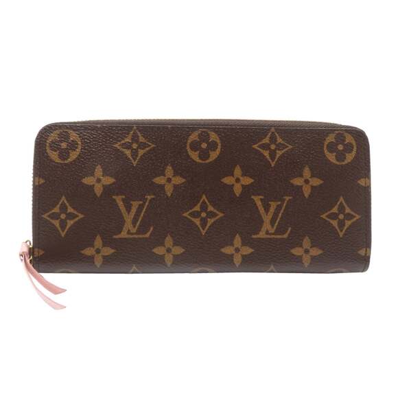 Louis Vuitton Portefeuille Clemence Women's Long Wallet M61298 Monogram Rose ...